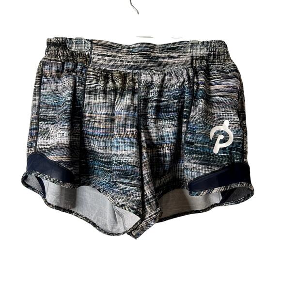 Lululemon Hotty Hot Short Long 4" Digital Oasis Grey Multi True Navy Size 10 - Picture 1 of 6